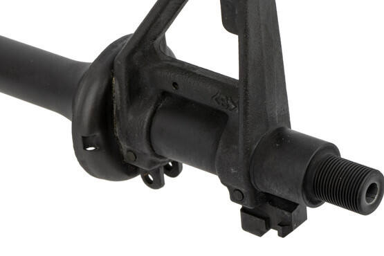 The Lewis Machine And Tool M4 Barrel with A2 front sight comes with a delta ring